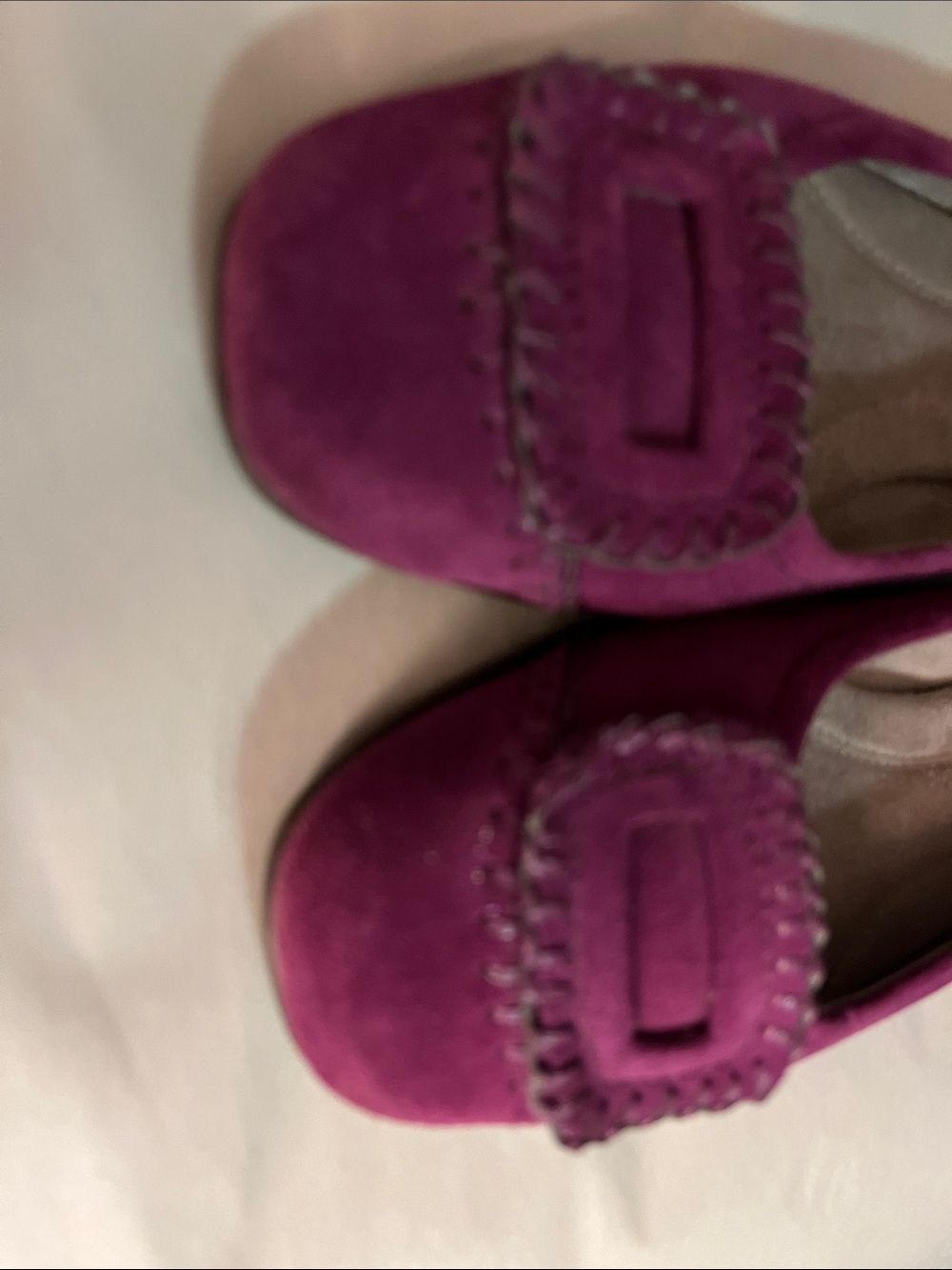 AEROSOLES Women's Suede Flats in Deep Magenta